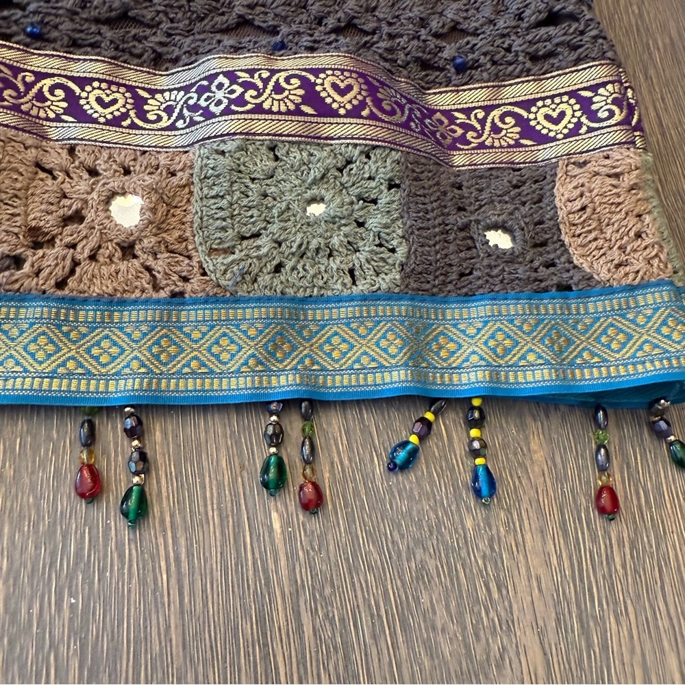 🪡 Sandy Starkman Crochet Patchwork Boho Jacket –… - image 10